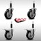 Service Caster 4'' SS Black Poly Swivel 1'' Expanding Stem Caster Set 2 Total Lock Brakes, 4PK SCC-SSEXTTL20S414-PPUB-BLK-2-S-2-1 - alternate 5